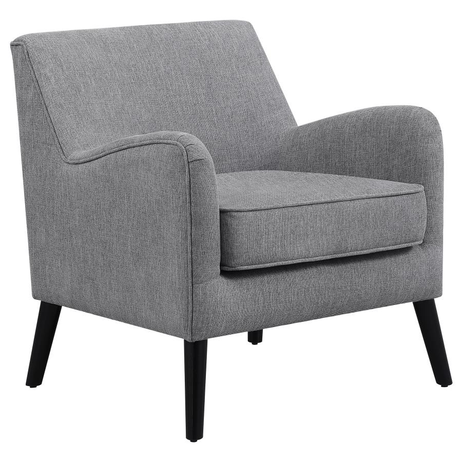 (image for) Charlie Upholstered English Arm Accent Chair Charcoal Grey