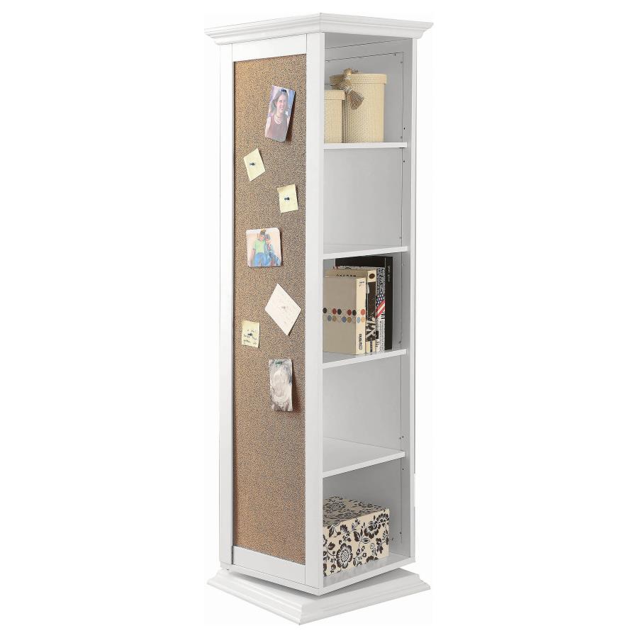 (image for) Robinsons Swivel Accent Cabinet with Cork Board White