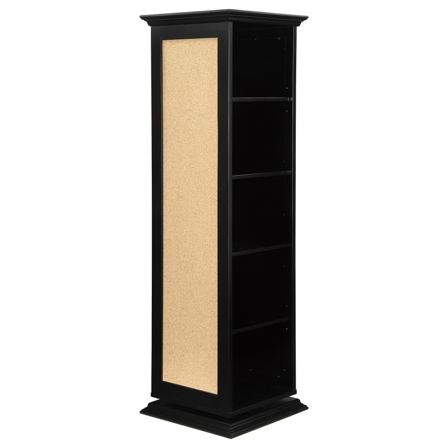 (image for) Robinsons Swivel Accent Cabinet with Cork Board Black