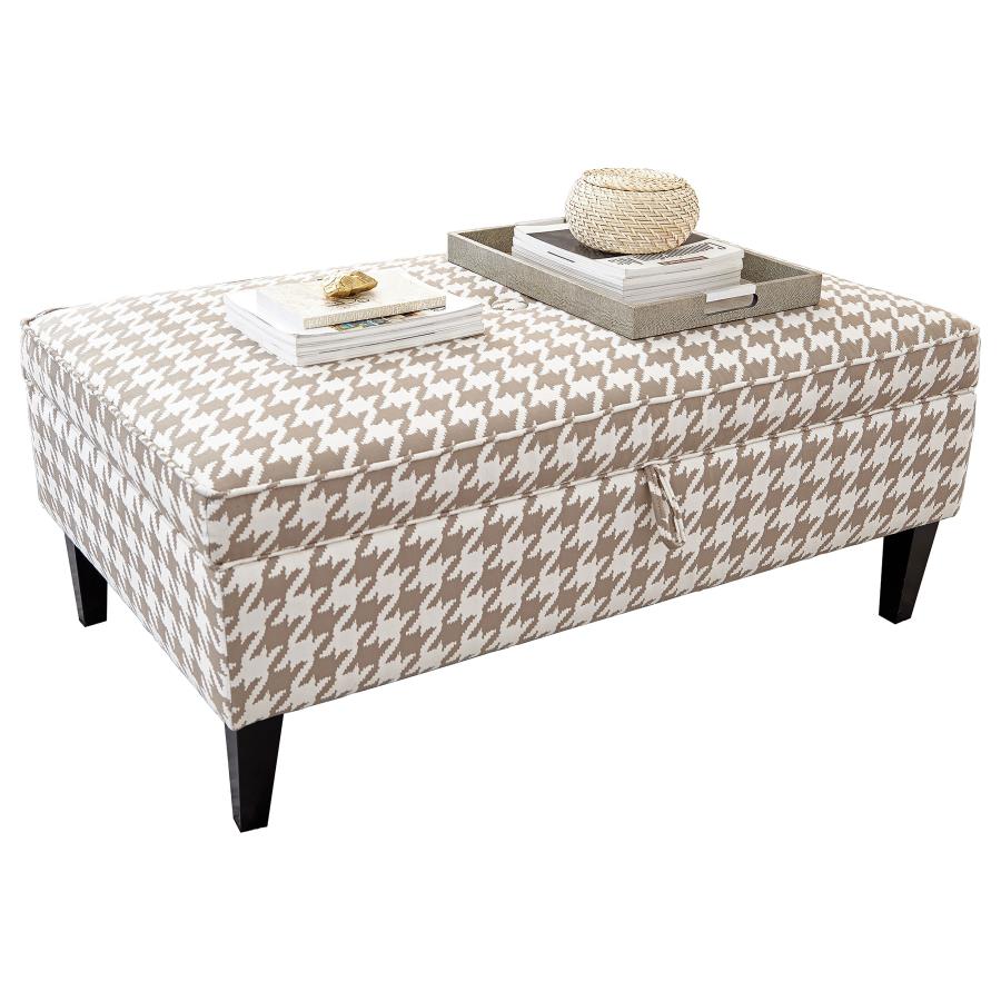 (image for) Mcloughlin Rectangular Upholstered Storage Ottoman Beige