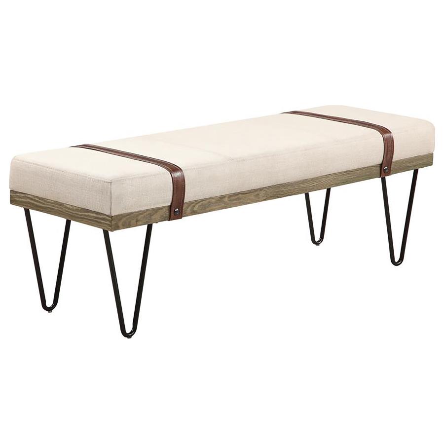 (image for) Austin Fabric Upholstered Accent Bench Beige