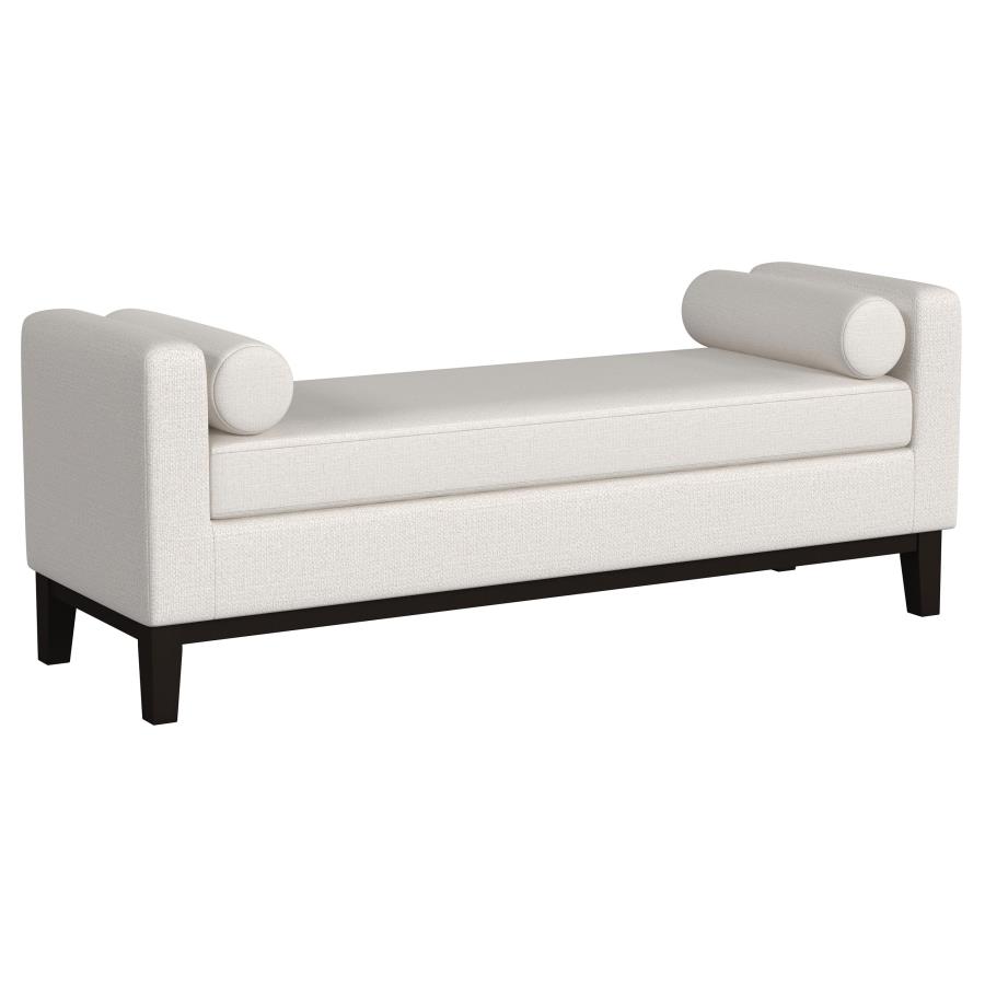 (image for) Rosie Upholstered Accent Bench with Armrests Vanilla