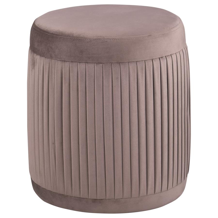 (image for) Tovar Round Upholstered Ottoman Mauve