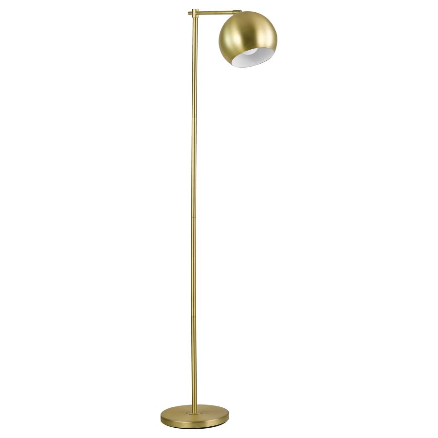 (image for) Linnea 60-inch Dome Shade Task Floor Lamp Brushed Gold