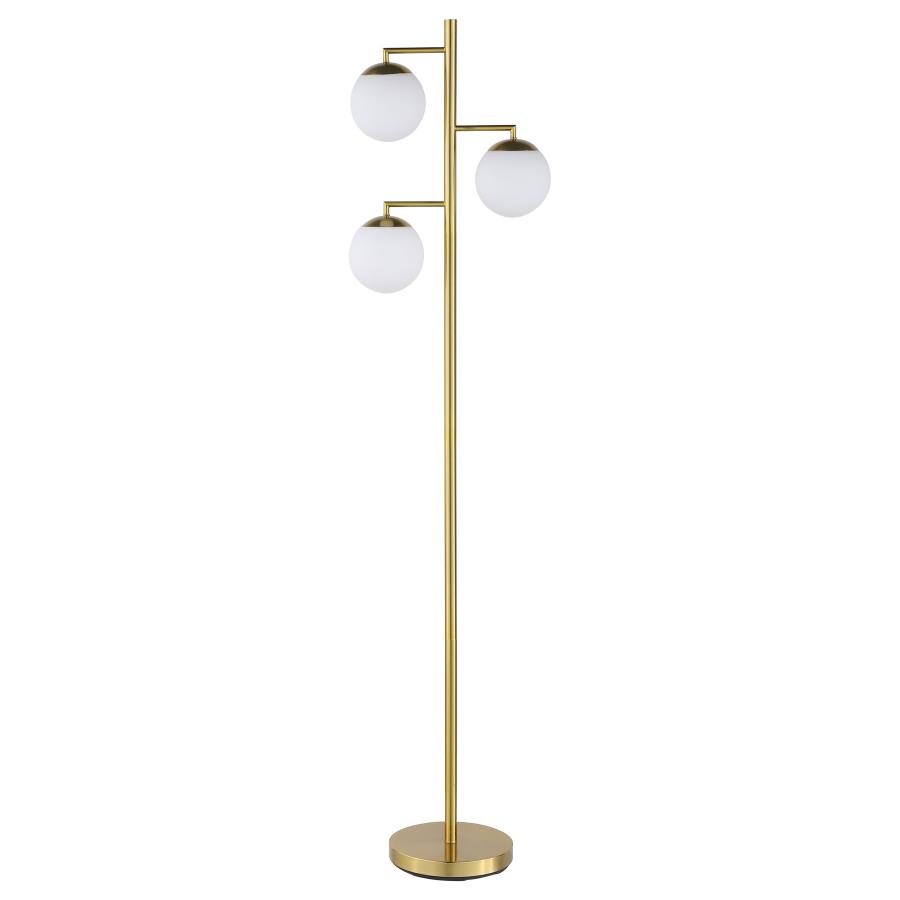 (image for) Sena 66-inch Spherical Bulb Tree Metal Floor Lamp Gold