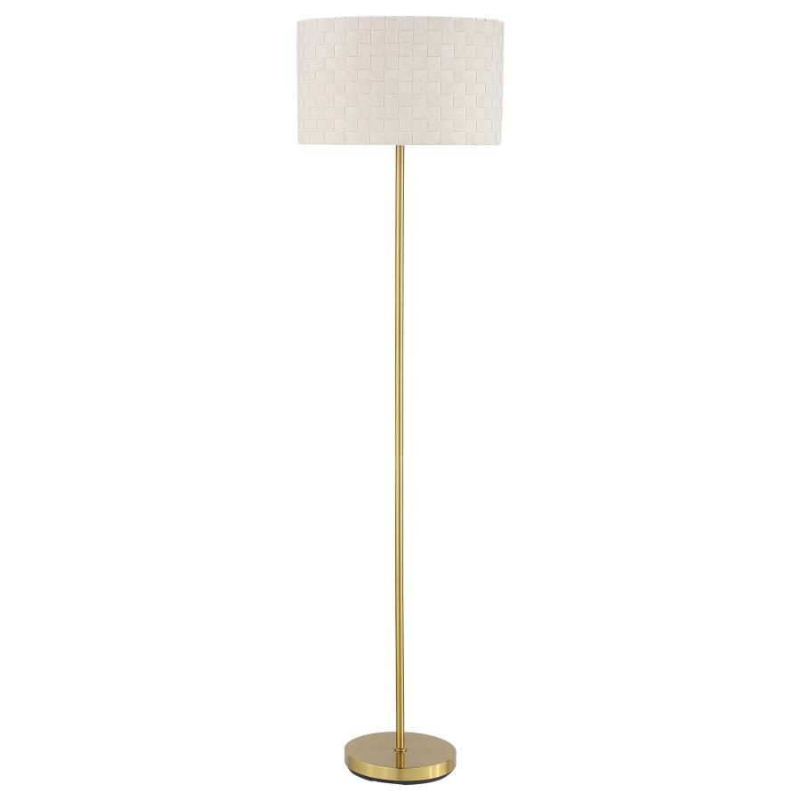 (image for) Ramiro 66-inch Drum Shade Metal Floor Lamp Gold