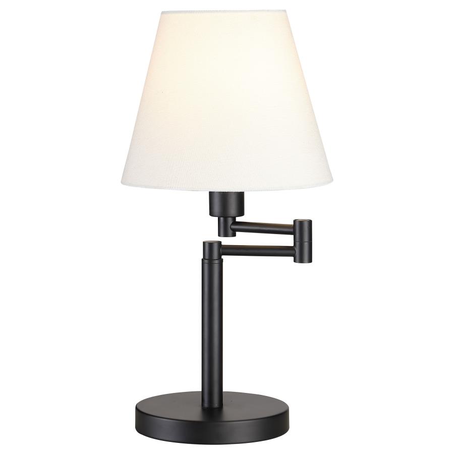 (image for) Colombe 20-inch Empire Shade Swing Arm Table Lamp Black