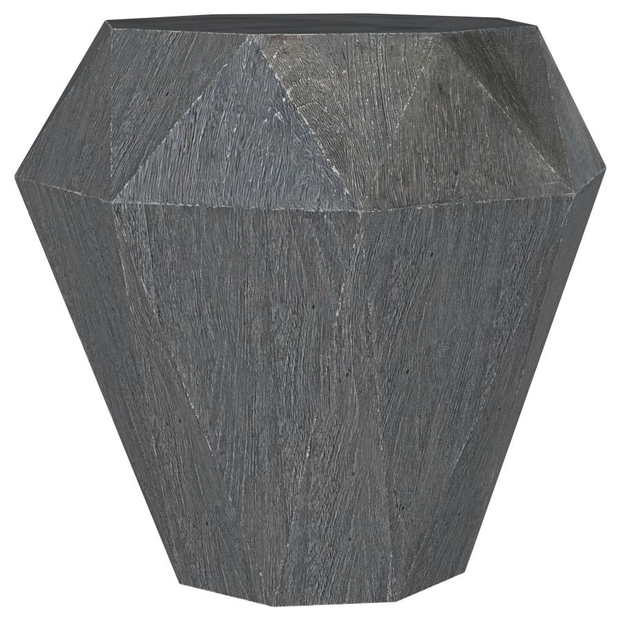 (image for) Jacinto Octagonal Solid Mango Wood Side Table Grey