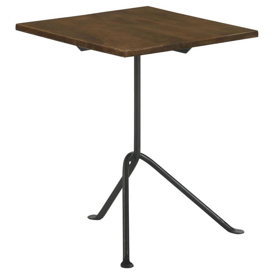 (image for) Heitor Square Wood Top Accent Side Table Dark Brown