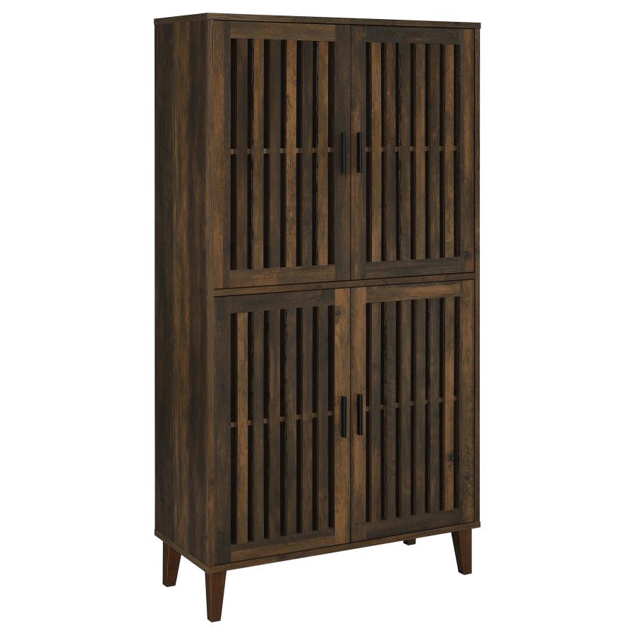 (image for) Elouise 4-door Engineered Wood Tall Accent Cabinet Dark Pine