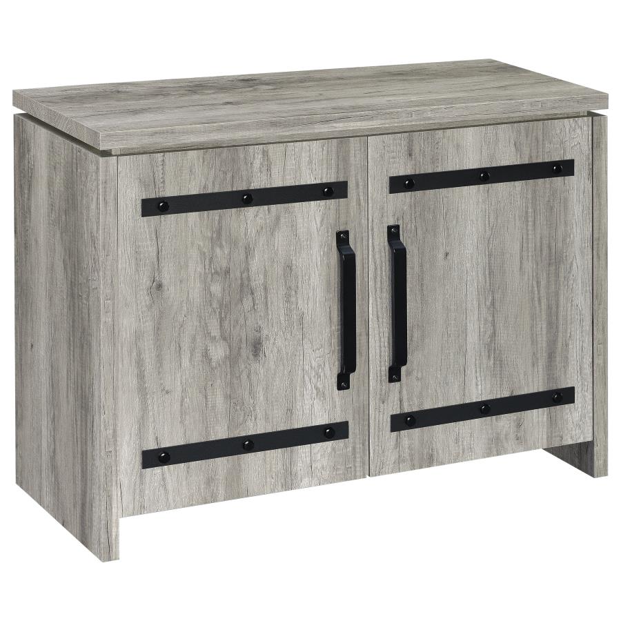 (image for) Enoch 2-door Engineered Wood Accent Cabinet Grey Driftwood