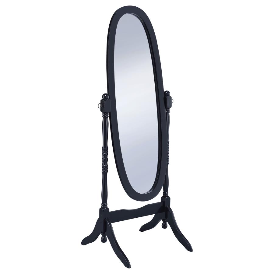 (image for) Foyet Wood Adjustable Full Length Cheval Mirror Black