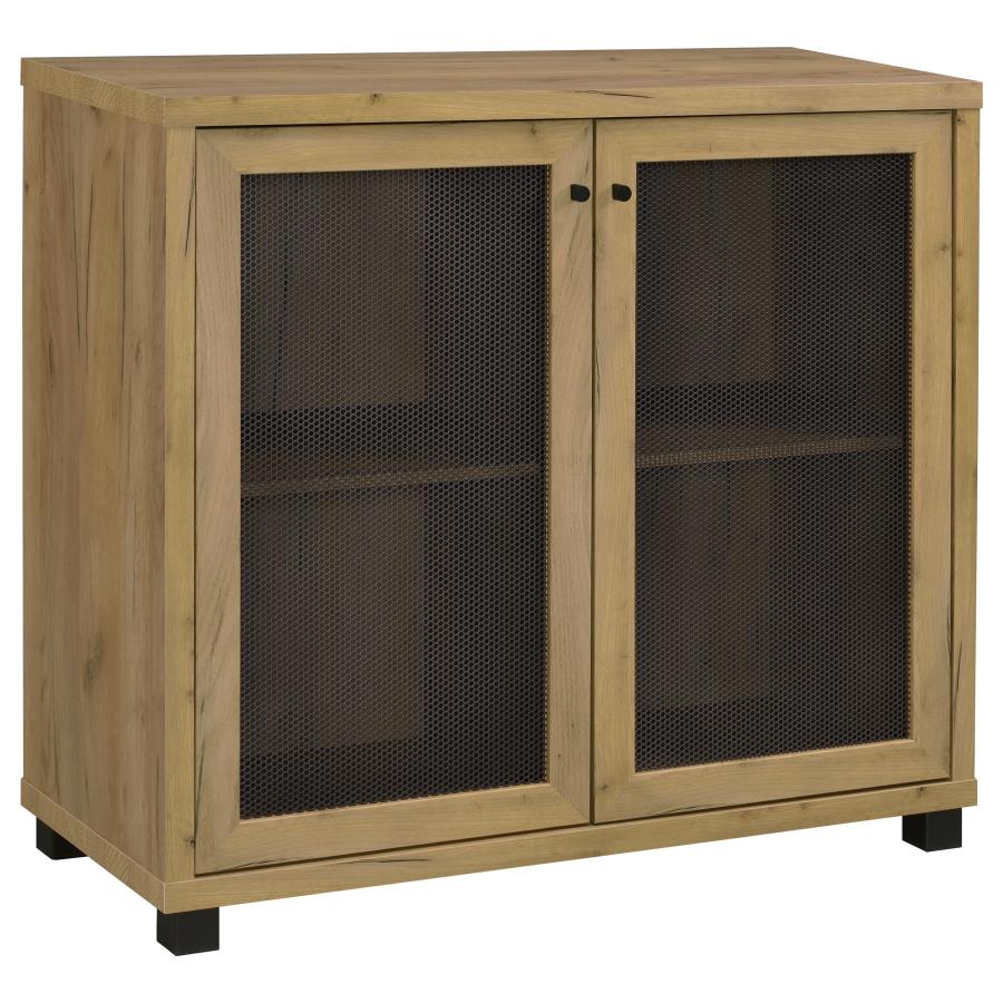 (image for) Mchale 2-door Engineered Wood Accent Cabinet Golden Oak