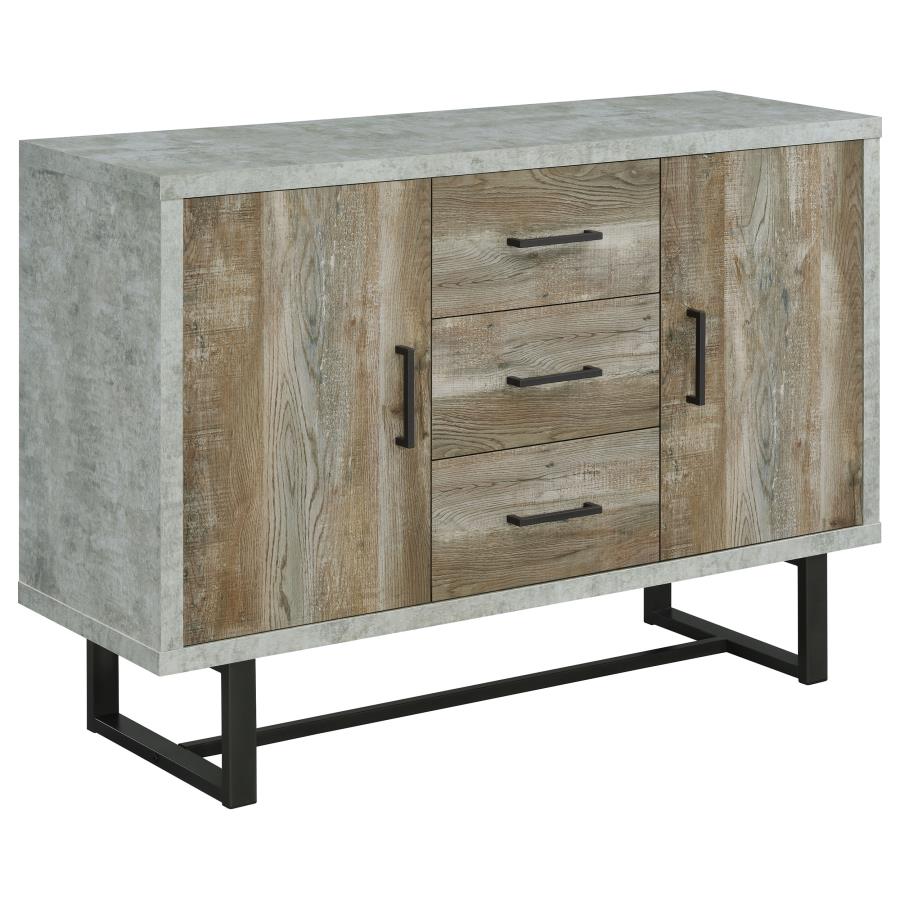 (image for) Abelardo 3-drawer Engineered Wood Cabinet Weathered Oak