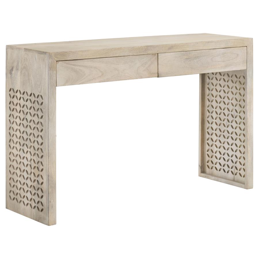 (image for) Rickman 2-drawer Wood Entryway Console Table White Washed