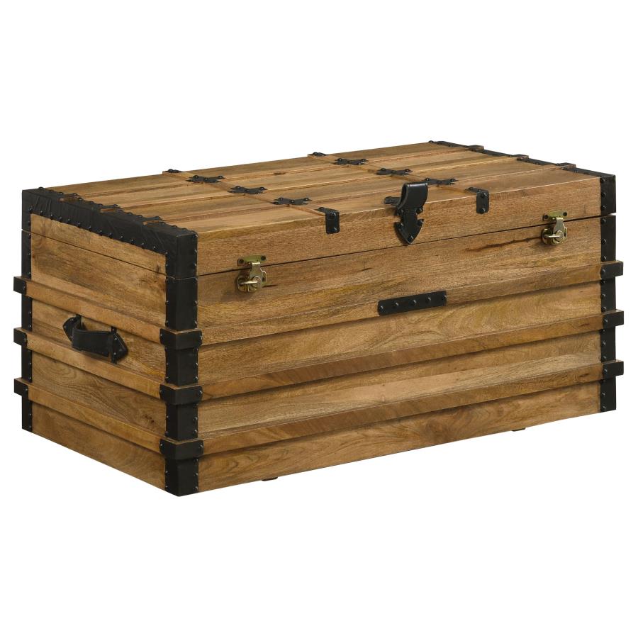 (image for) Simmons Wood Storage Trunk Natural and Black