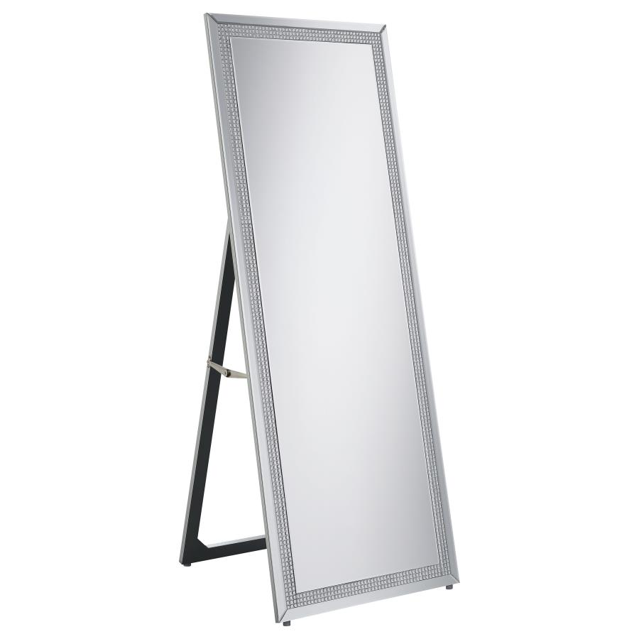 (image for) Giddish 24 x 64 Inch Full Length Standing Mirror Silver