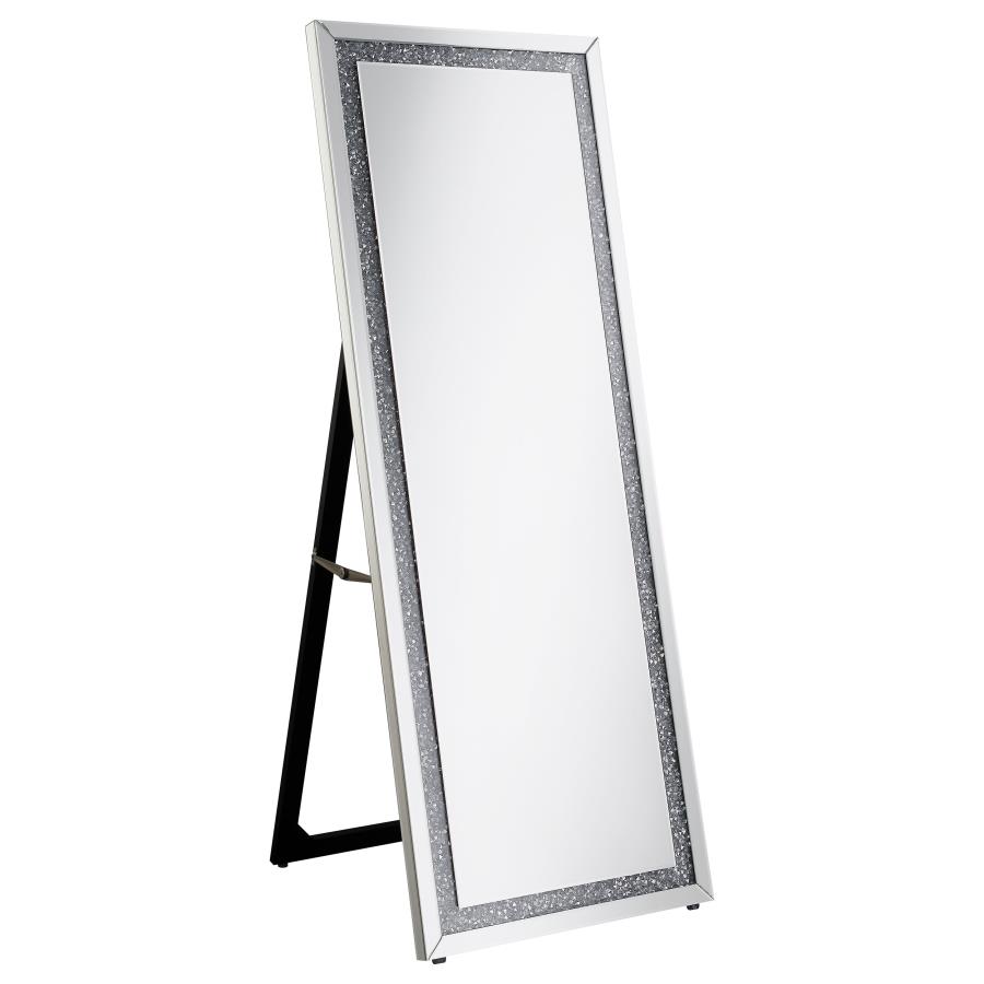 (image for) Novak 24 x 64 Inch Acrylic Framed Standing Mirror Silver