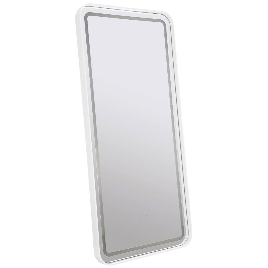 (image for) Glendora 32 x 71 Inch LED Standing Mirror BT Speakers Black