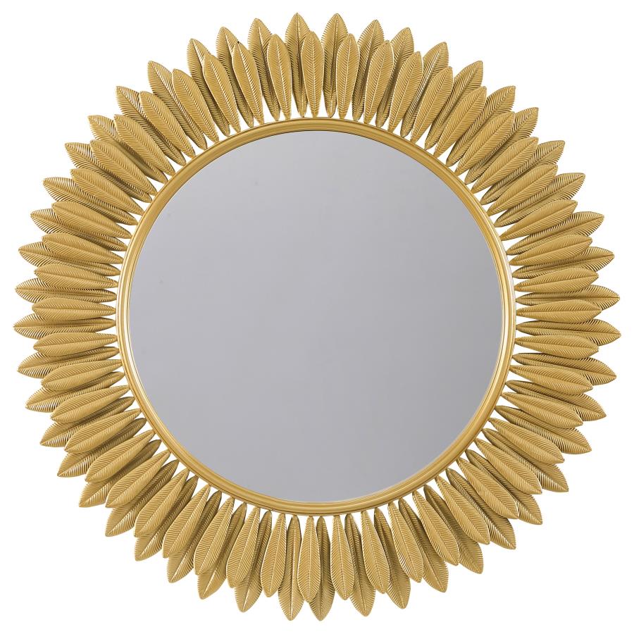 (image for) Tuscany 35 x 35 Inch Sunburst Wall Mirror Gold