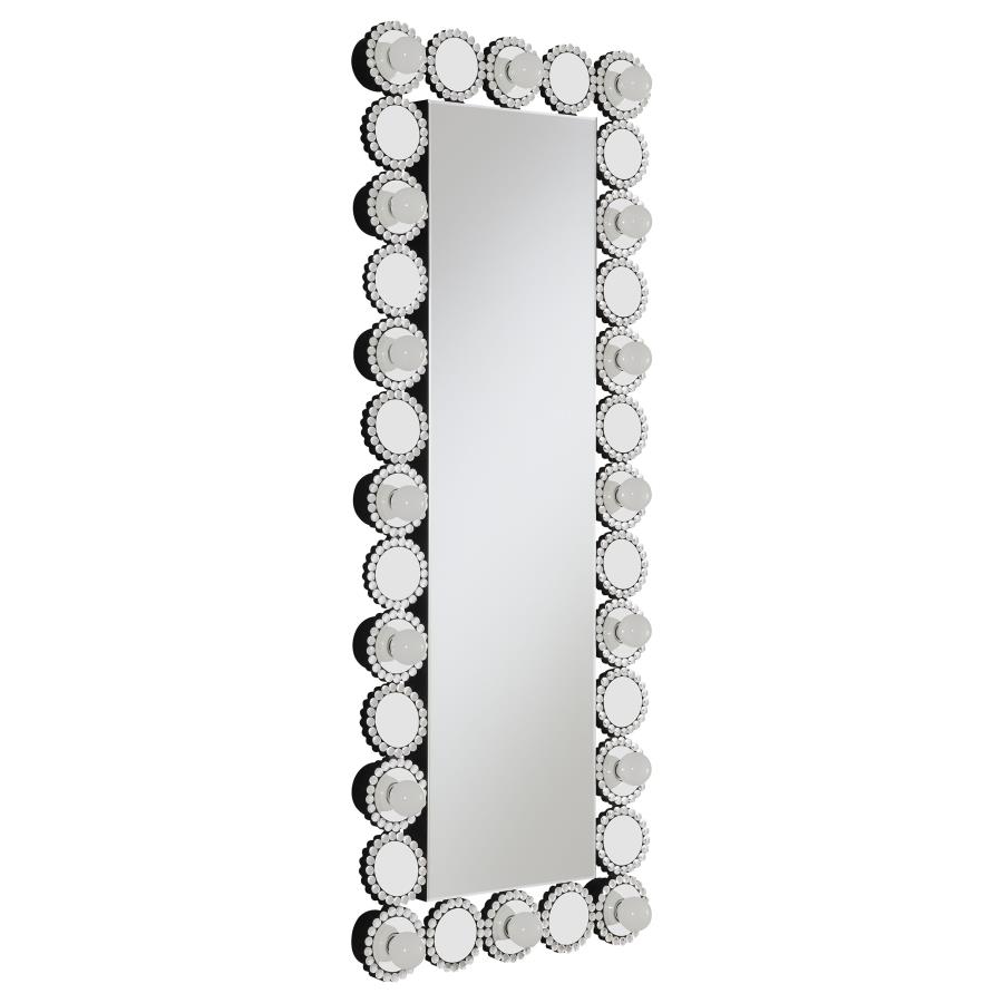 (image for) Aghes 24 x 62 Inch Wall Mirror with Lighting Silver