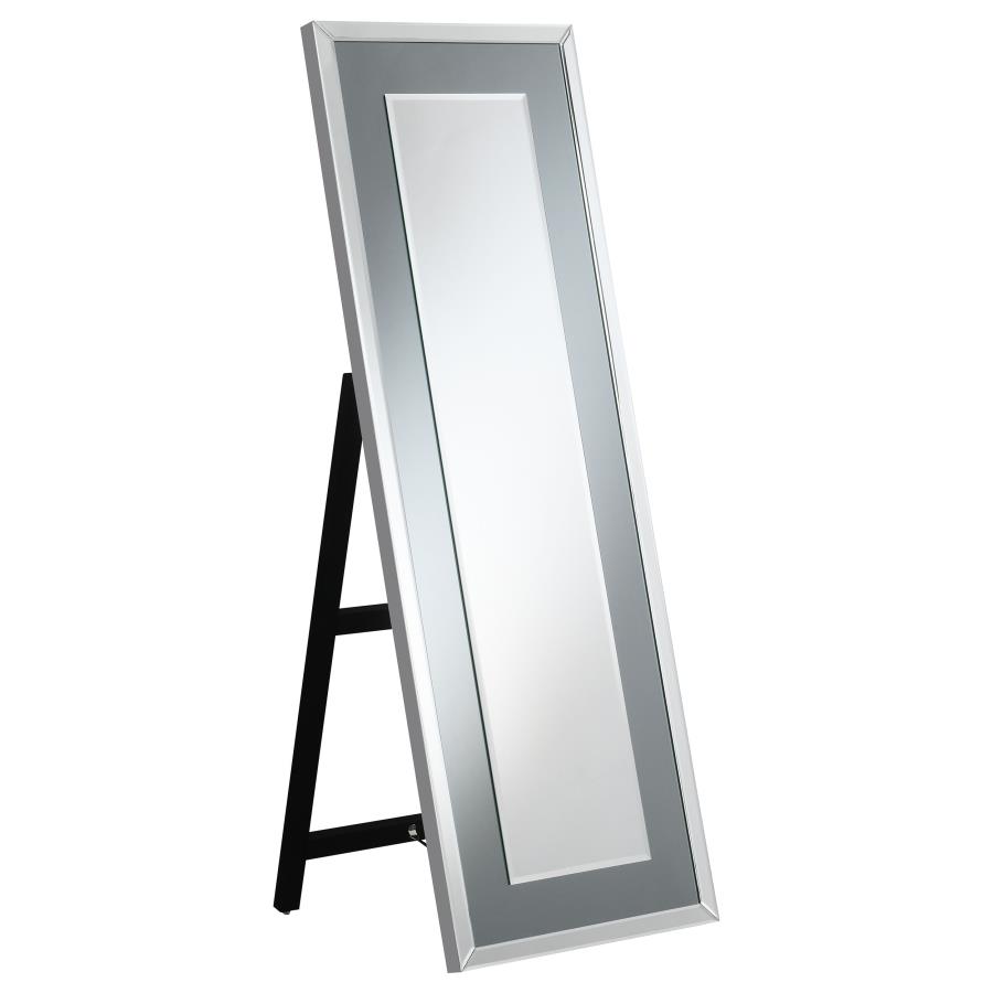 (image for) Eugene Rectangular Cheval Mirror with LED Light Silver