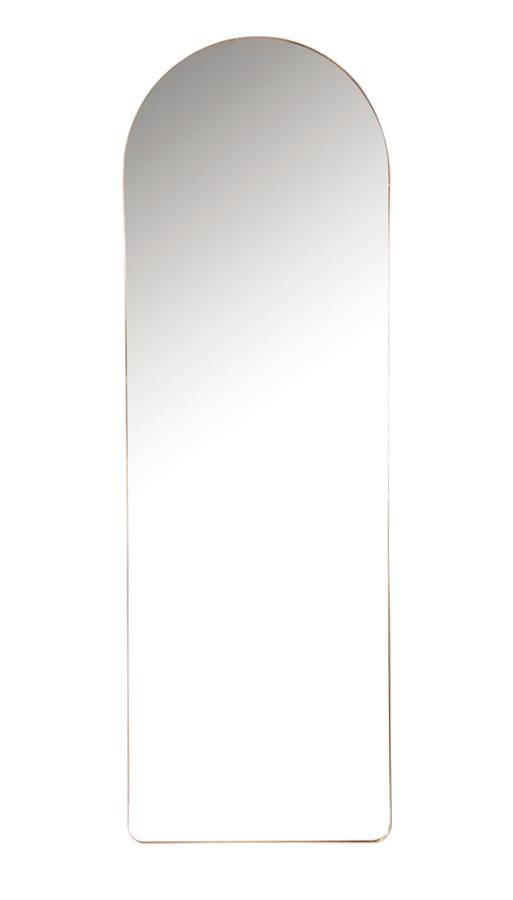 (image for) Stabler 20 x 60 Inch Metal Framed Floor Mirror Rose Gold