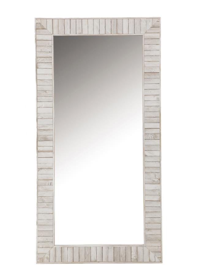 (image for) Pino 34 x 68 Inch Wood Framed Floor Mirror White