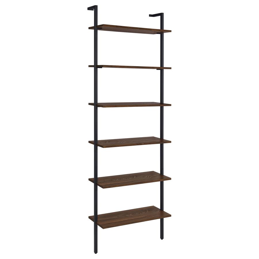 (image for) Owens 31-inch 6-shelf Wall Bookshelf Walnut