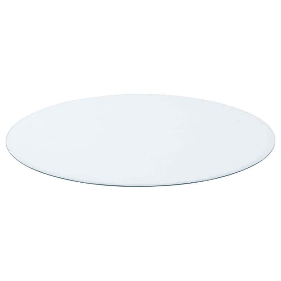 (image for) 36-inch 6mm Round Clear Tempered Glass Top