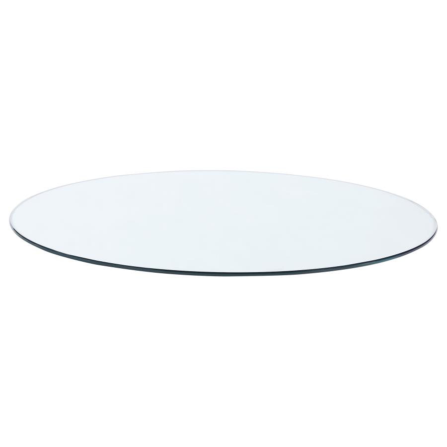 (image for) 52-inch 12mm Round Clear Tempered Glass Top